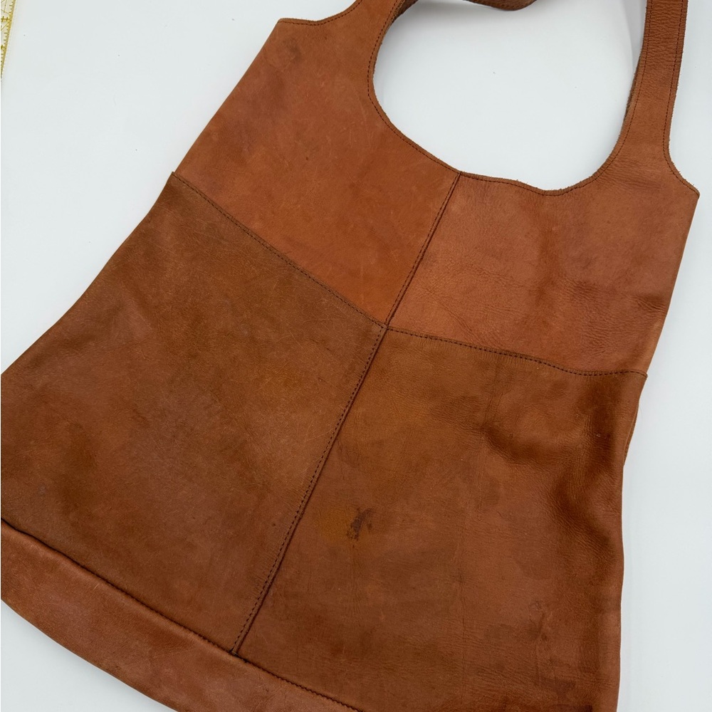 Brown Suede Tote Bag